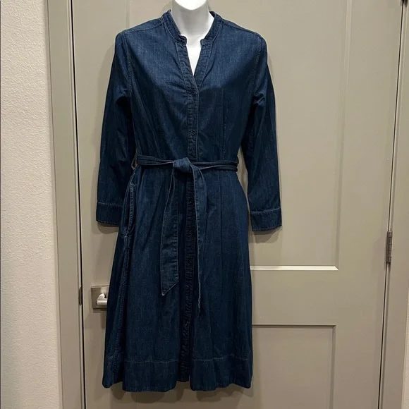 Hobbs London Taylor Belted Denim Shirt Dress 8 - Picture 5 of 11